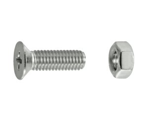 MILLED FLAT HEAD NUTS A4 5x16 BLISTER 10UD