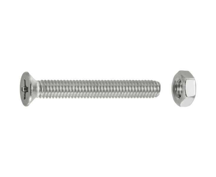 MILLED FLAT HEAD NUTS A4 5x30 BLISTER 8UD