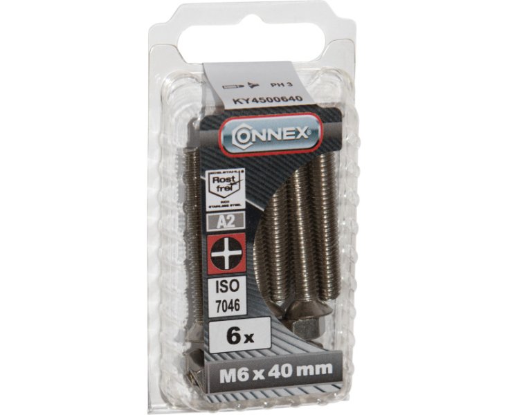 MILLED FLAT HEAD NUTS A4 6x40 BLISTER 6UD