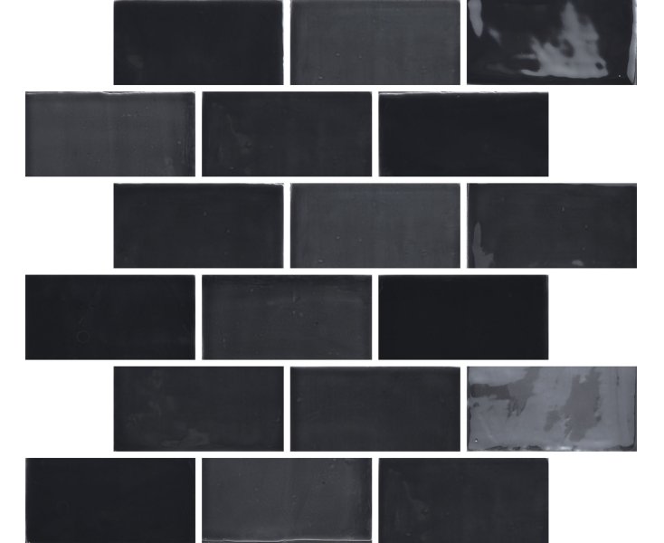 NEW ZELLIGE CHARCOAL GLOSS 6.5x13x0.9