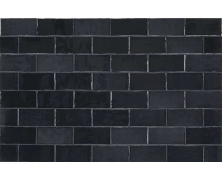 NEW ZELLIGE CHARCOAL GLOSS 6.5x13x0.9