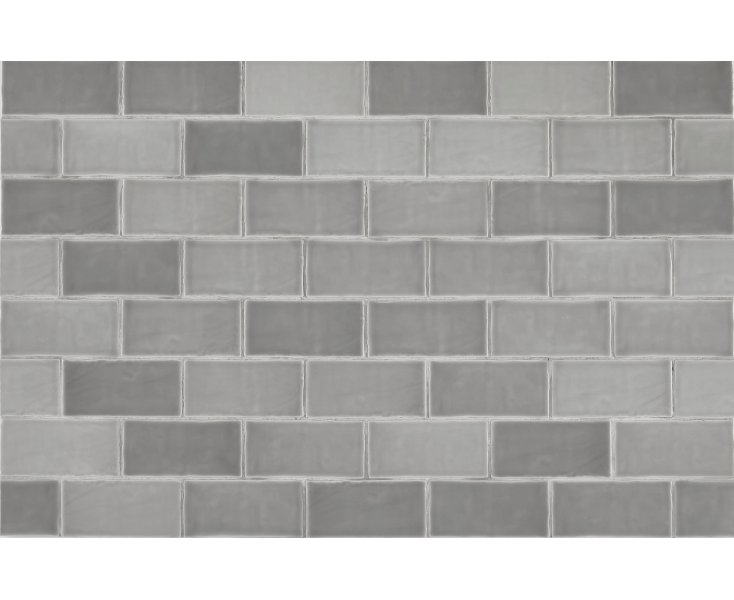 NEW ZELLIGE SMOKE GLOSSY 6.5x13x0.9