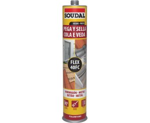 SOUDAL POLYURETHANE PUTTY STICKS AND SEALS BLACK 290ml ​