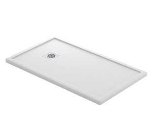 SHOWER PLATE QUARTZ GRANADA 070x100 WHITE SMOOTH 