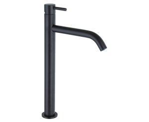 SINGLE LEVER MINIMUM WASHBASIN HIGH SPOUT 17CM MATTE BLACK