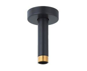 ROUND CEILING SHOWER ARM 1/2" 100MM MATTE BLACK