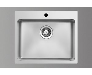 STAINLESS STEEL SINK SLIM FILO 60 550x505 1C. FLUSH