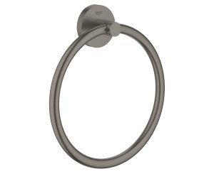 ESSENTIALS BRUSHED GRAPHITE RING