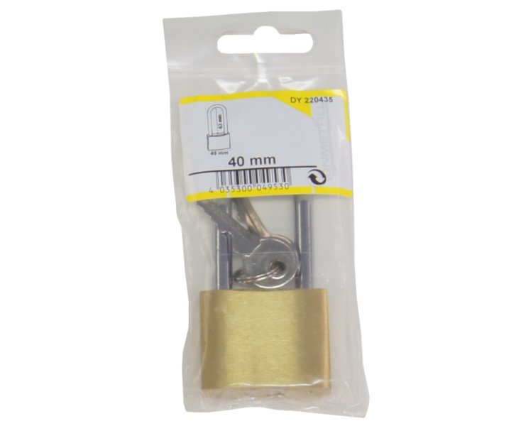 BRASS PADLOCK 40x63x5MM