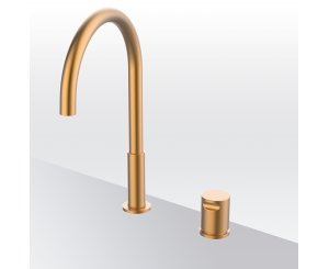 SINGLE LEVER ISOLA FIXED SINK COOL COPPER ETERNICE