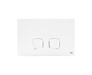 PLAIN DOUBLE FLUSH PUSH BUTTON WHITE