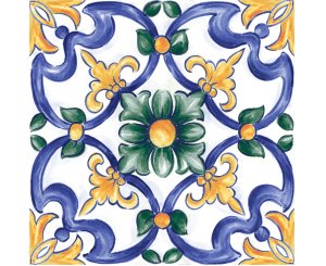 AMURI DECORO MAIOLICA TAPPETO 3 GLOSS 20x20
