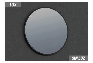 LUX MIRROR 80Ø BLACK LACQUERED EDGE W/O LIGHT
