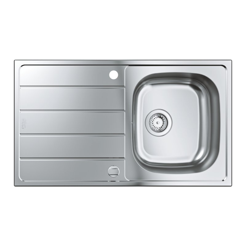 K200 860x500 TOP STAINLESS STEEL SINK WITH DRAINER