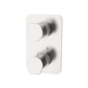 NAVA THERMOSTAT BUILT-IN EXTERNAL P. 2 OUTLETS ETERNICE STEEL