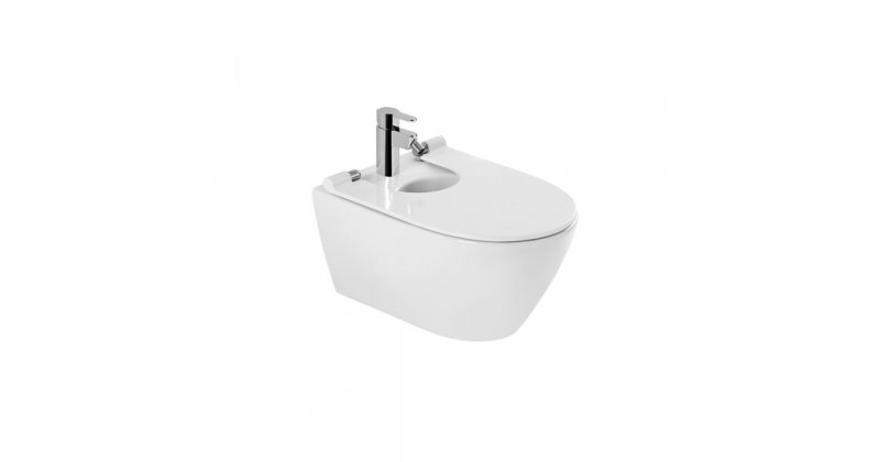 SANLIFE SUSPENDED BIDET W/O HOLES WHITE