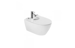SANLIFE SUSPENDED BIDET W/O HOLES WHITE