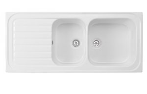 TROIA CERAMIC SINK 11S/VALVE 25x500 1C 1/2 WHITE