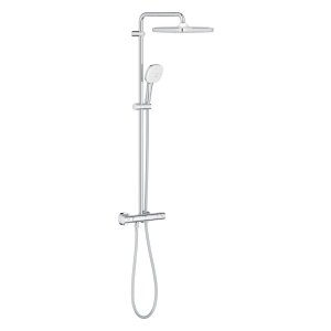 TEMPESTA SYSTEM 250 CUBE SHOWER SET WITH CHROME THERMOSTAT