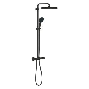 SHOWER SET TEMPESTA SYSTEM 250 CUBE MATTE BLACK