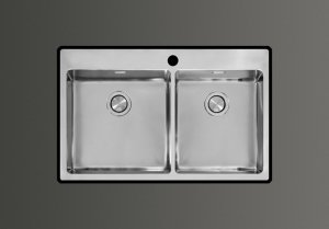 BMR D-40-34 EN-OE 810x505 2C STAINLESS STEEL SINK. FLUSHED