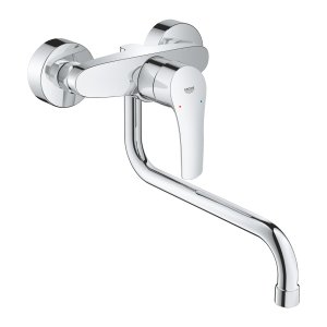 EUROSMART SINGLE-LEVER SINK WALL MOUNTED SWIVEL SPOUT CHROME
