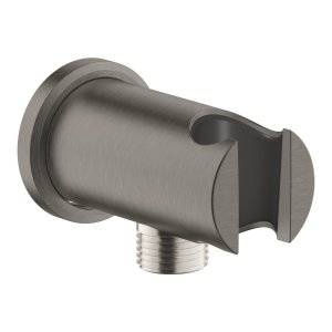 1/2" WATER INTAKE WITH ROUND SHOWER SUPPORT BRUSHED GRAPHITE