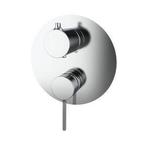 TIME SINGLE-LEVER SHOWER MIXER, BUILT-IN, WITH 2-WAY DIVERTER, CHROME