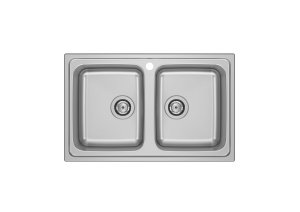 STAINLESS STEEL SINK BUDAPEST-80 79x50 2C/UNDERCOUNTER