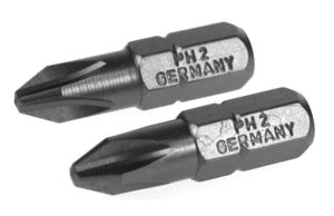 PHILLIPS PRO SCREWDRIVER TIP (PH 2-25MM - 1/4") 2 UNITS
