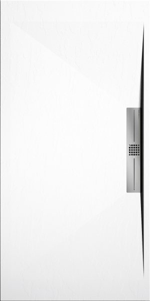STONE SIDE SHOWER TRAY 100x75 SLATE WHITE
