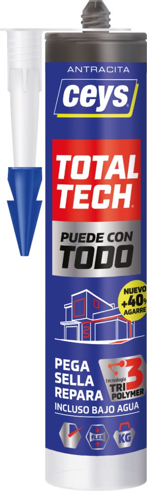 CEYS TOTAL TECH ANTHRACITE CARTRIDGE 290ml.