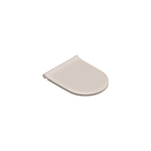SFERA TOILET SEAT WITH EXTRA-FLAT CUSHIONING, SATIN MUSHROOM FINISH