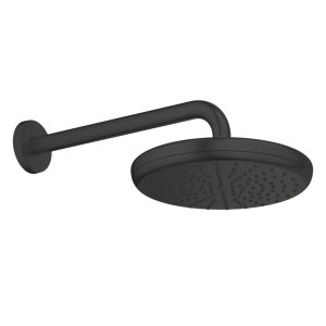 TEMPESTA 210 SHOWER SET WITH WALL ARM AND 1 MATTE BLACK JET