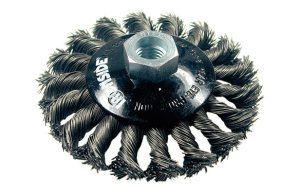 CONICAL CIRCULAR BRUSH BRAIDED PUA STEEL M14Ø 100x13/0.