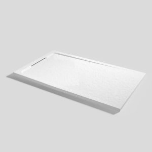 HALO SLATE WHITE RESIN SHOWER TRAY 140x80