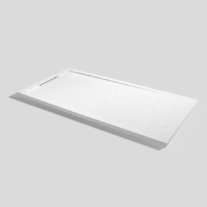 HALO SLATE WHITE RESIN SHOWER TRAY 160x80