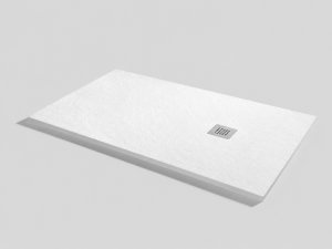 RESIN SHOWER TRAY WITH WHITE SLATE BASE 100x170