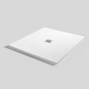 RESIN SHOWER TRAY WITH WHITE SLATE BASE 120x120