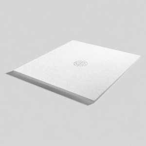 RESIN SHOWER TRAY WITH WHITE SLATE BASE 120x120