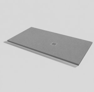 SHOWER TRAY RESIN BASE SLATE CEMENT 160x80
