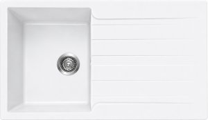 SIERRA 1C1E 860x500 WHITE SINK WITHOUT DRAIN HOLE