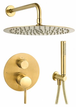 MINIMA GOLD BRUSHED BUILT-IN SHOWER SET