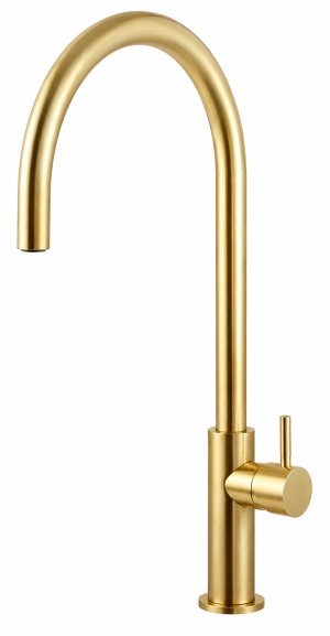 MINI SINK SINGLE LEVER HIGH SPOUT BRUSHED GOLD