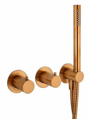 BUILT-IN MINI SHOWER SET, 2-WAY, BRUSHED COPPER