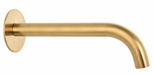 Minimalist Wall-Mounted Bathtub Spout 200mm Brushed Gold