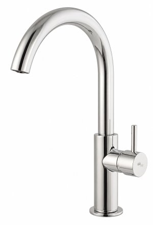 Chrome Mini Swan-Neck Basin Mixer Tap