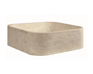 ARIA Beige Marble Stone Countertop Washbasin 39x39x14
