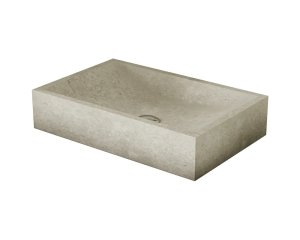 Beige marble stone sink/countertop 50x35x12