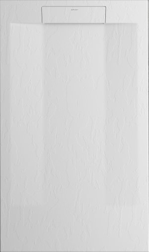 STONE ZEUS Shower Tray 180x80 White Slate Finish